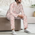 thumbnail image 7 of Sikiie Chrysanthemum Mens Pajama Set, Soft Warm Long Sleeve Sleepwear, Cozy Button-Down Pjs for Men-Medium, 7 of 7
