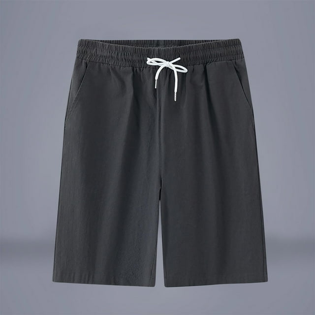 pstuiky Pantalones cortos para hombre, Pantalones cortos transpirables de color liso para hombre, informales, para vacaciones, con bolsillos Pantalones cortos de golf