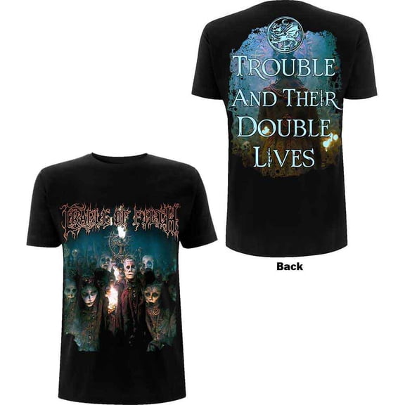 Cradle Of Filth Unisex T-Shirt: Trouble & Their Double Lives (Back Print) (XX-Large)