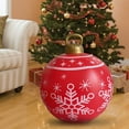 thumbnail image 4 of Honeeladyy 1 PC Inflatable Christmas Ball PVC Christmas Ornaments Ball Outdoor Indoor Decorations Xmas Blow up Ball for Yard Lawn Holiday, 4 of 7