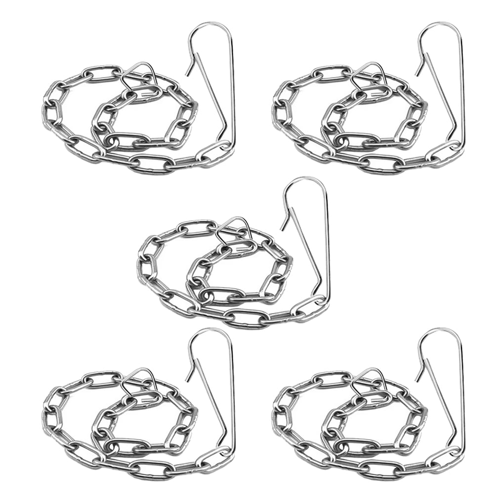 5pcs Replaceable Toilet Flapper Chain Stainless Steel Toilet Flapper Lift Chain