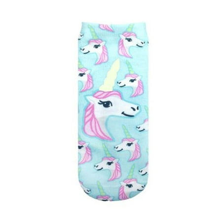 Glow In the Dark Ankle Socks: Pastel Unicorn