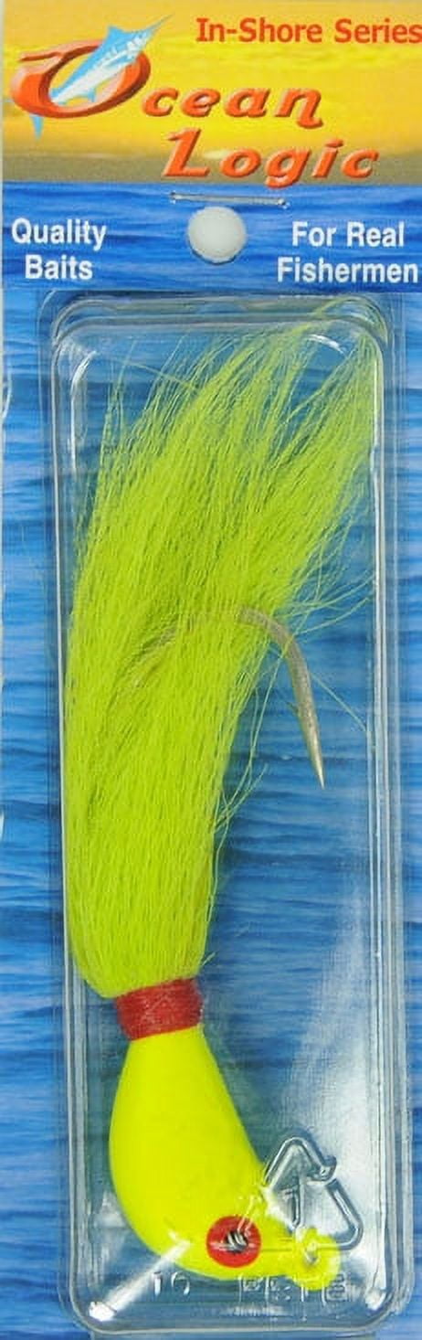 Ocean Logic Striper Fishing Jig, Color Chartreuse, Size 2 oz.