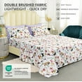 thumbnail image 5 of American Home Collection Floral Bed Sheets, Soft Microfiber Wrinkle Resistance Durable and Easy Care, Butterfly Pattern 6 Piece Set for Queen Size Bed, 5 of 6