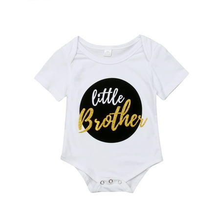 

Pudcoco Baby Little Brother Romper Big Sister T-shirt Match Clothes Outfit Set