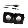 thumbnail image 3 of MERIGLARE 2x Computer Speakers Gaming Speakers 3.5mm Jack Solid Technology Wired Speakers Mini Speakers for Travel PC Desktop Home, 3 of 8
