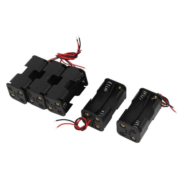 5Pcs 6V Power Supply 4 x AA Battery Double Sided Box Container Storage Holder