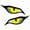 Yellow, variant on Lifelike Eye Design Car Decal Stickers for Cars, Motorcycles, Helmets and Laptops, Weather-Resistant