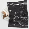 thumbnail image 6 of Naloa Star Gazing Cat Illustration Dog Blanket, 3 Sizes Cat Blanket for Indoor Cats Large Medium Small Dog Gifts-Medium, 6 of 8