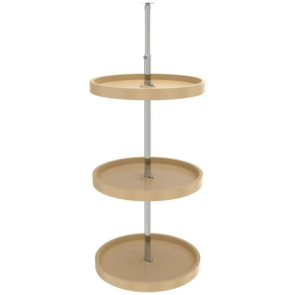 Rev-A-Shelf 6013-18-526 Classic Triple 3 Tier 18" Full Circle Lazy Susan - Almond