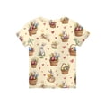 thumbnail image 5 of LTTVQM Easter Tops for Girls Short Sleeve Cute Eggs Bunny Print Tops Comfortable Crew Neck Blouse Fashion Clothes Beige 11-12 Years, 5 of 5