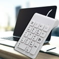 thumbnail image 4 of Wired USB Numeric Keypad 18 for Laptop Desktop Lightweight Multifunctional Keyboard , White, 4 of 8