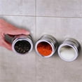 thumbnail image 6 of 12 Powerful Magnetic Spice Tins- Stainless Steel Spice Storage Containers, Kitchen Spice Jars with Clear Lid with Sift & Pour, Rack Magnetic on Fridge, 6 of 9
