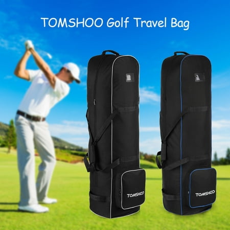 TOMSHOO Golf Bag Smooth Rolling Golf Travel Bag Cover Case Carrier with (Best Golf Travel Case)