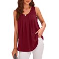 thumbnail image 1 of Blusa plisada con cuello redondo, holgada, ajustada, de Color puro, con cuello redondo, plisada, para mujer, chica, citas, 1 of 6