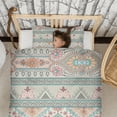 thumbnail image 3 of Boho Bohemia Geometric Pioneer Flower Duvet Cover and Pillowcase Set for Single Bedding, Bedroom Accessories for Kids Teens, 3 of 5