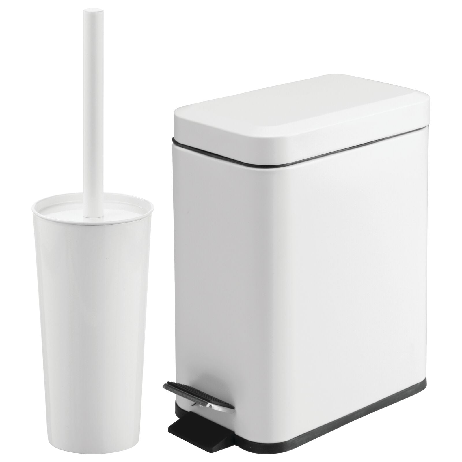 Tabletop Mini Garbage Can Auto Trash Can Waste Storage Bin Dust Holder White 