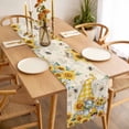 thumbnail image 3 of Sunflower Bee Table Runner - 120 Inch Long, Kitchen Dining Table Runner Dresser Scarves, Summer Gnomes Hydrangea Floral Farmhouse Decor for Coffee Tables Wedding Party Banquet, 3 of 8