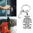 thumbnail image 6 of LKWLPD Christmas gifts To My Grandson Never Forget I Love You Christmas Ornaments with 26 Letters charm initial keychain Christmas jewelry, 6 of 7