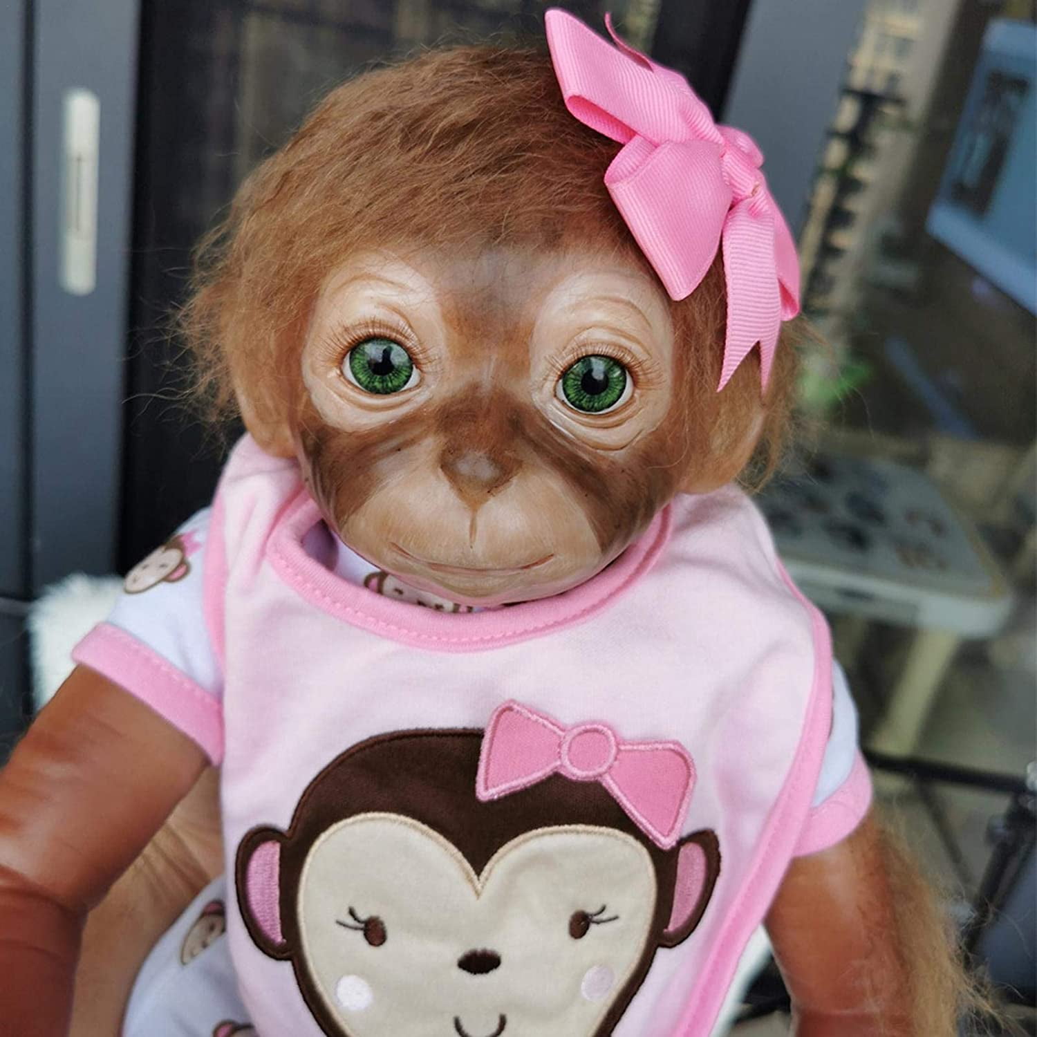 20" reborn singe bébé animaux reborns réaliste reborn Poupées Enfants cadeaux rose 