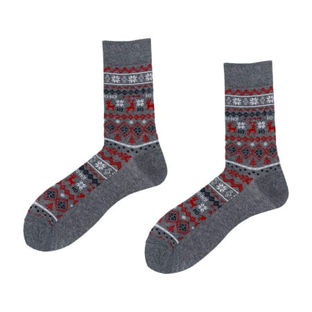 

4 pair Christmas Print Socks For Men Or Women Casual Performance Cotton Pad Sports Leisure Warm Socks Color Random