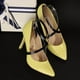 thumbnail image 3 of EeaseMX Tacones altos de moda, de cuero, flexibles, con cordones desmontables, correas para zapatos (negro), 3 of 7