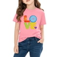 thumbnail image 5 of Piuwrlz Girls Short T-Shirts Kids Graphic Shirts Tops Cotton Pullover Pink Size 5 Years, 5 of 10