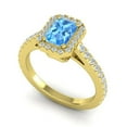 thumbnail image 2 of 2.95 Carat Natural Diamond Blue Topaz Gemstone Elegant Wedding Ring for Women Solid 18K Yellow Gold Size 3 by Diamond-Capitals, 2 of 8