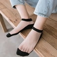 thumbnail image 4 of Breathable Nylon Transparent Thin Short Boat Socks Invisible Ankle Socks Men's socks Silk Socks LIGHT GREY, 4 of 8