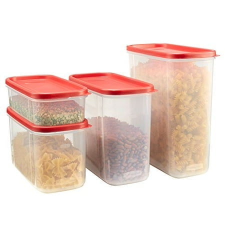 Rubbermaid Modular Food Storage Canisters, Racer Red, 8-Piece Set ...