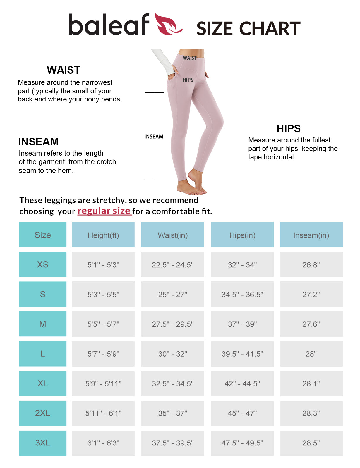 Baleaf Women's Fleece Lined High Waist Leggings photo 6