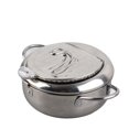 thumbnail image 2 of "Compact Japanese-Style Stainless Steel Fry Pan with Built-in Thermometer - 20cm/24cm Options, Induction Compatible, Detachable Rack & Lid", 2 of 6