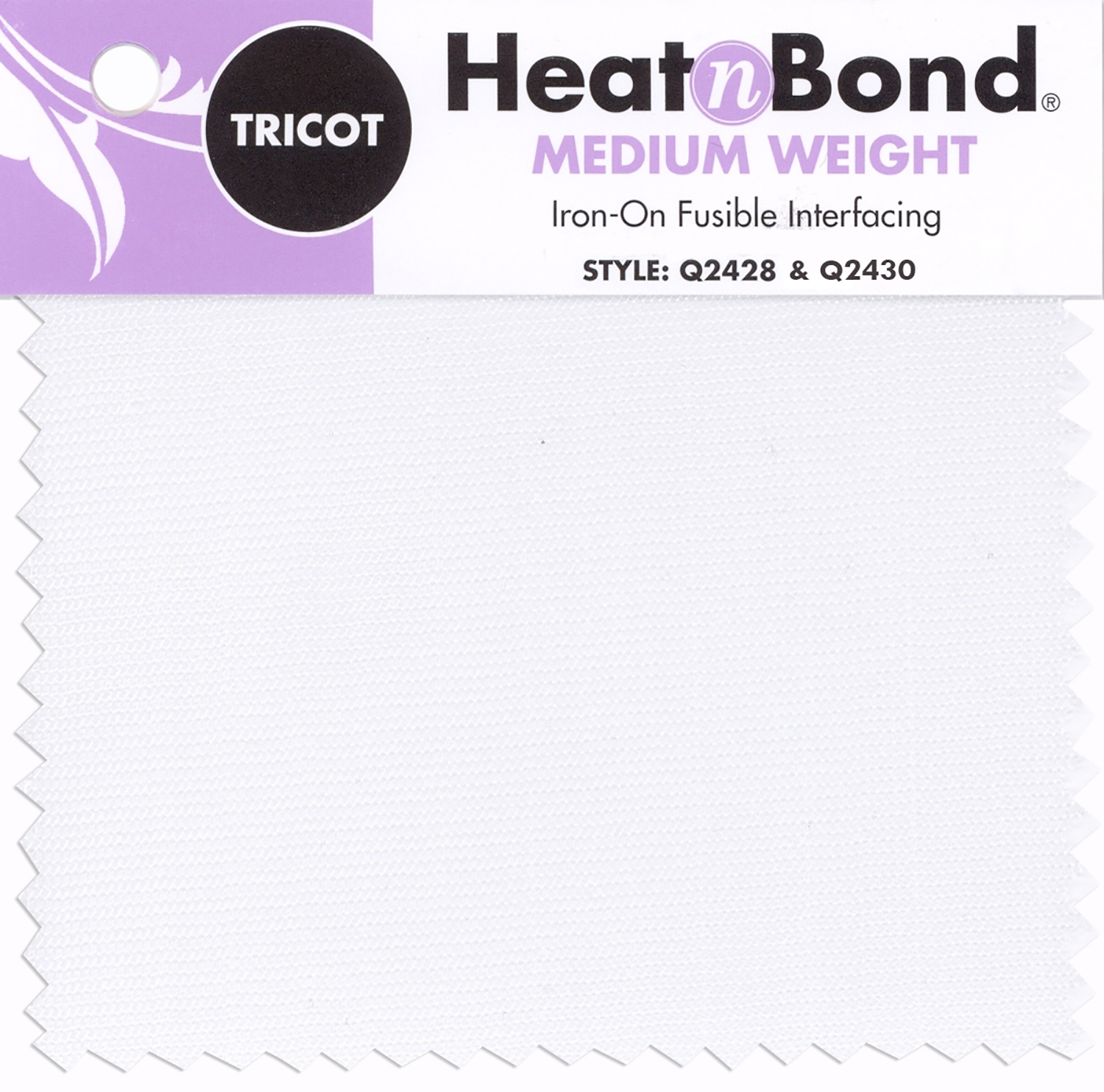 HeatnBond Fusible Tricot Medium Weight 60" Fabric Interfacing, White, 25 yd Bolt