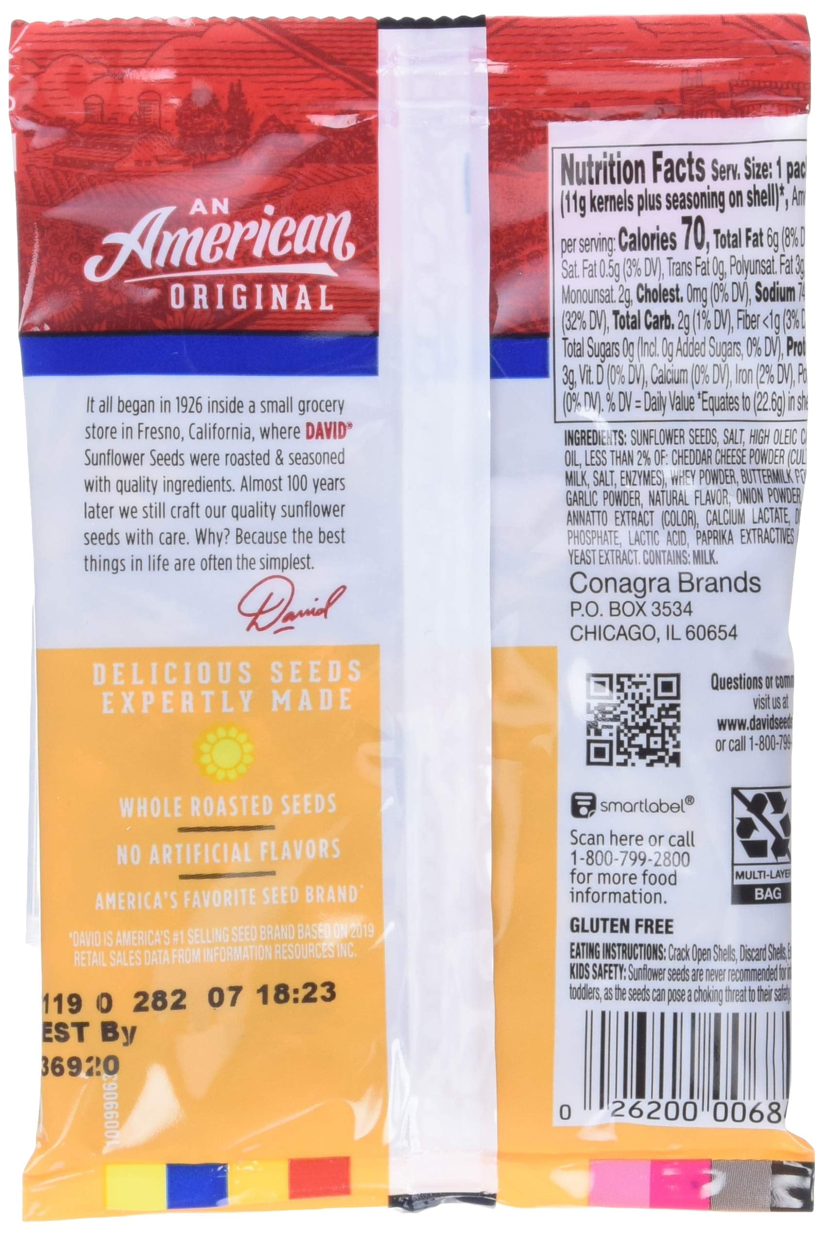 ConAgra Foods David Sunflower Seeds, 36 ea