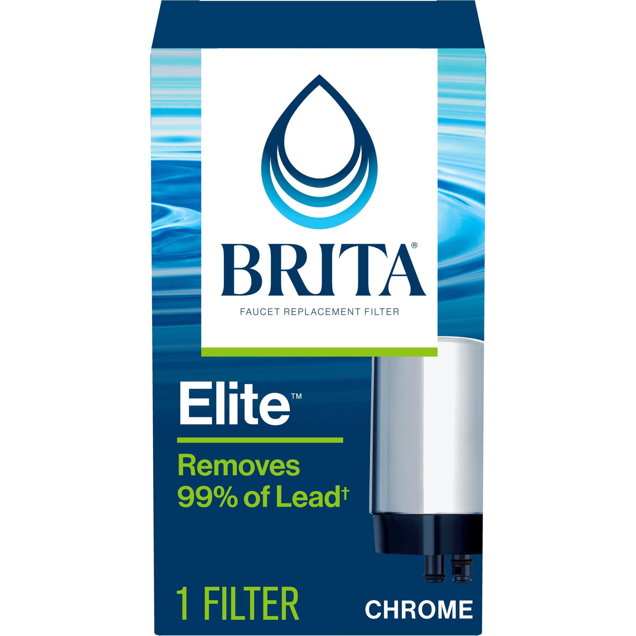 (3 pack) Brita Faucet Mount System Replacement Filter, Reduces Lead, Made Without BPA, Chrome, 1 Count