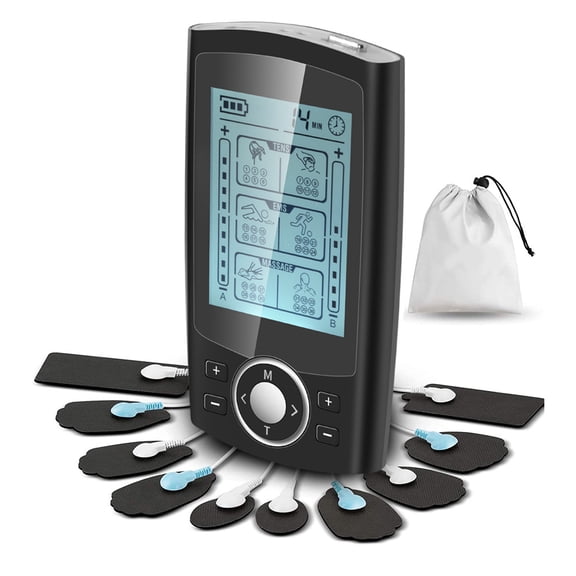 36 Modes Tens Unit Muscle Stimulator Machine Pulse Massager W/ 10 Electrode Pads
