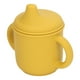 thumbnail image 2 of Taza de entrenamiento de silicona a prueba de derrames, apta para lavavajillas y microondas, con asas y tapa con boquilla para niños pequeños y bebés, color amarillo, 2 of 9