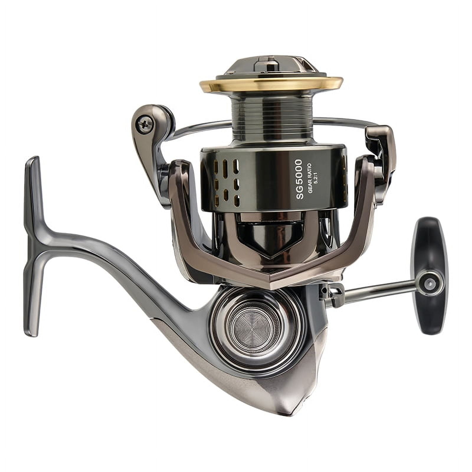 DEUKIO New 2000-7000 Series Fishing Reel 5.2:1 4.9:1 MAX Drag Power 26lbs Aluminum Spool Freshwater Fish Alarm Spinning Reel