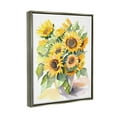 thumbnail image 4 of Stupell Industries Modern Sunflowers on White Botanical & Floral Painting Gray Floater Framed Canvas Art Print Wall Art, 25 x 31, 4 of 10