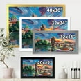 thumbnail image 4 of Designart 'Sunset Over Cityview Of Prague' Children's Art Framed Art Print, 4 of 4