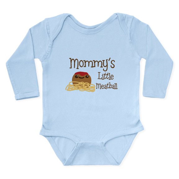 CafePress - Mommy's Little Meatball Body Suit - Long Sleeve Cotton Baby Bodysuit