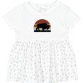 thumbnail image 3 of Inktastic Buffalo Retro Sunset Bison Girls Baby Dress, 3 of 5