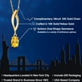 thumbnail image 2 of Gem Stone King 10K Yellow Gold Yellow Citrine Pendant Necklace for Women | 0.45 Cttw | Gemstone November Birthstone | Oval 6X4MM | With 18 inch Chain, 2 of 6