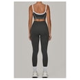 thumbnail image 6 of SKQIT Womens Workout Sets 2 Piece Yoga Outfits Contouring Contrast Stitching Sports Bra High Waist Leggings Gym Sets, 6 of 8