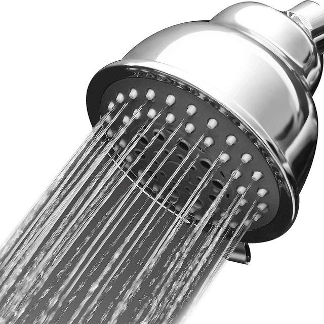 Alcachofa de ducha de alta presión Alcachofa de ducha de alto flujo con ahorro de agua Potente 5 configuraciones Desmontable Ahorro de agua Spray Montado en la pared Filtrado para baño Hotel