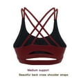 thumbnail image 7 of FANNYC Cross Back Sport Bras With Removeable Pads Padded Strappy Criss Cross Cropped Bras for Yoga Workout Fitness Activewear Sexy Padded Yoga Bra Tops, 7 of 7