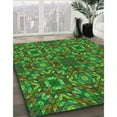 thumbnail image 2 of Ahgly Company Indoor Round Patterned Dark Forest Green Area Rugs, 7' Round, 2 of 6
