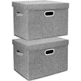 thumbnail image 3 of Large Storage Bins with Lids    Washable  Fabric Storage Boxes for Organizing    Pack, 3 of 6