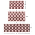 thumbnail image 6 of SoHome Cozy Living Kochi Lattice Anti-Fatigue Kitchen Mat, Picante Red/White, 20"x36", 6 of 7