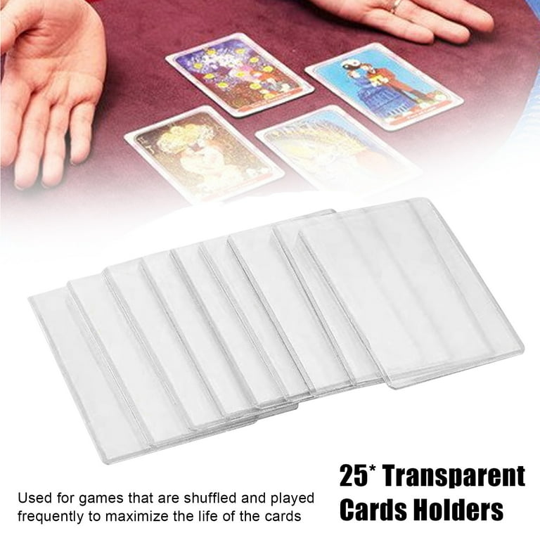 Hard Plastic Card Holder 25 Sleeves for Baseball Card Topload Display  Supplies..